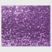 Violet Lila Amethyst Sequin Glitzer Shiny Effekt Geschenkpapier (Flach)