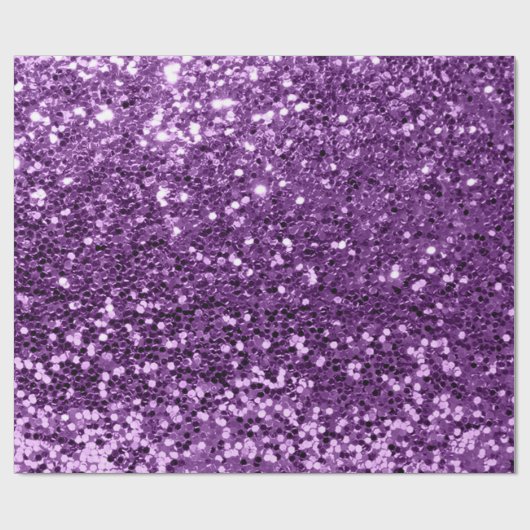 Violet Lila Amethyst Sequin Glitzer Shiny Effekt Geschenkpapier (Flach)