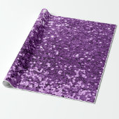 Violet Lila Amethyst Sequin Glitzer Shiny Effekt Geschenkpapier (Ungerollt)