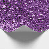 Violet Lila Amethyst Sequin Glitzer Shiny Effekt Geschenkpapier (Ecke)