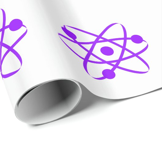 Violet Lila Atom Geschenkpapier (Rolleneckpunkt)
