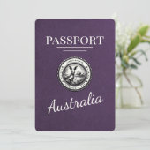 Violet Lila Australia Pass Save the Date (Stehend Vorderseite)
