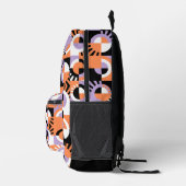 Violet Lila Black Peach Orange Art Bedruckter Rucksack (Rechts)