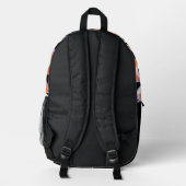 Violet Lila Black Peach Orange Art Bedruckter Rucksack (Rückseite)