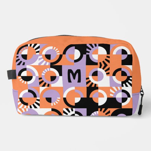 Violet Lila Black Peach Orange Art Waschbeutel (Vorderseite)