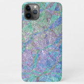 Violet Lila Blau Türkis Rosa Marmormuster iPhone Hülle (Rückseite)