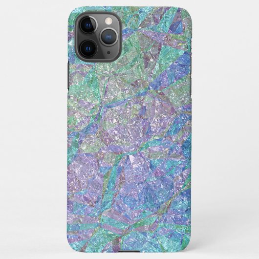 Violet Lila Blau Türkis Rosa Marmormuster iPhone Hülle (Rückseite)