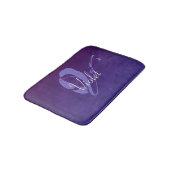 Violet Lila Blue rustikale Abstrakte Bezeichnung M Badematte (Schrägansicht)