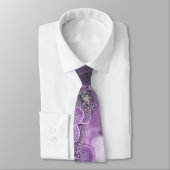 Violet Lila blühende Blume Orchideen Krawatte (Gebunden)