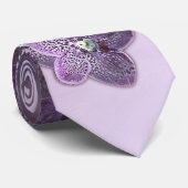 Violet Lila blühende Blume Orchideen Krawatte (Gerollt)