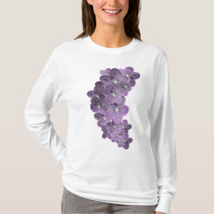 Violet Lila blühende Blume Orchideen T-Shirt
