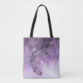 Violet Lila blühende Blume Orchideen Tasche (Vorderseite)