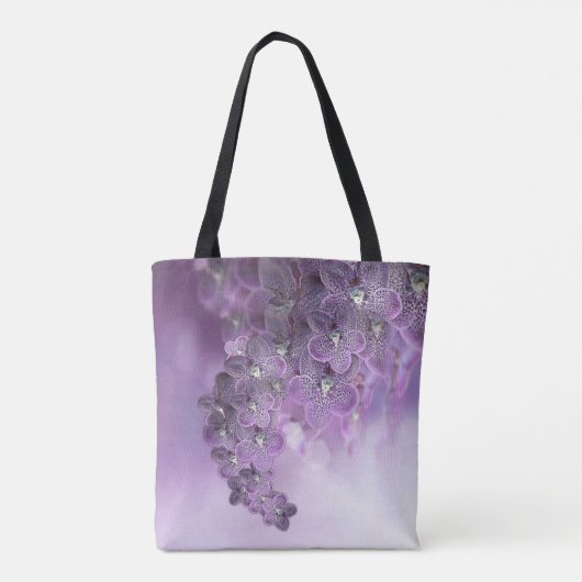 Violet Lila blühende Blume Orchideen Tasche (Rückseite)