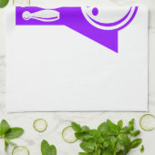 Violet Lila Bowling Geschirrtuch (Gefaltet)