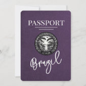 Violet Lila Brasilien Pass Save the Date (Vorderseite)