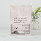 Violet Lila Colorado Passport Hochzeit Einladung (Stehend Vorderseite)