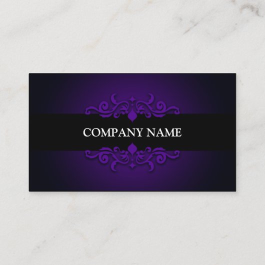Violet Lila Damask Business Card Visitenkarte (Rückseite)