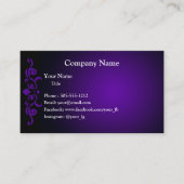 Violet Lila Damask Business Card Visitenkarte (Vorderseite)