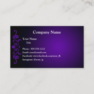 Violet Lila Damask Business Card Visitenkarte