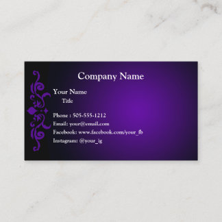 Violet Lila Damask Business Card Visitenkarte