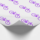 Violet Lila Fahrrad Geschenkpapier (Ecke)