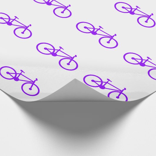 Violet Lila Fahrrad Geschenkpapier (Ecke)