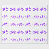 Violet Lila Fahrrad Geschenkpapier (Flach)