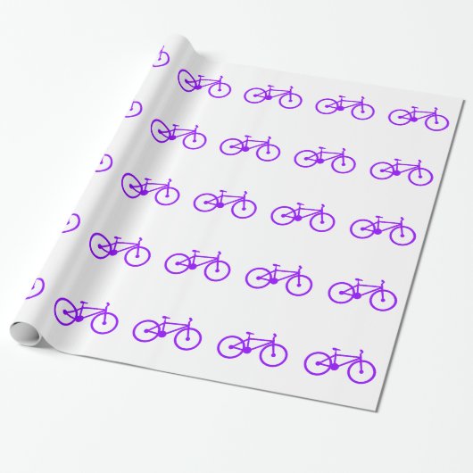 Violet Lila Fahrrad Geschenkpapier (Ungerollt)