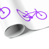 Violet Lila Fahrrad Geschenkpapier (Rolleneckpunkt)