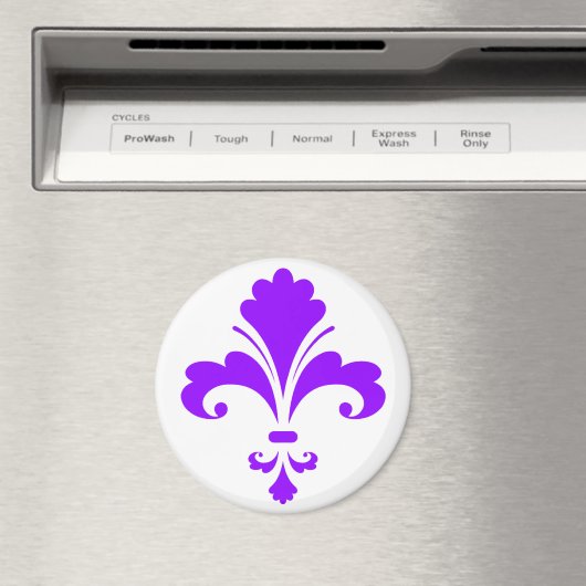 Violet Lila Fleur-de-lis Magnet (In Situ (Geschirrspüler))
