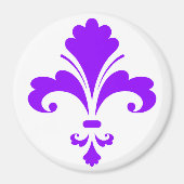 Violet Lila Fleur-de-lis Magnet (Vorne)