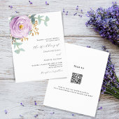 Violet lila florale QR Code UAWG Budget Hochzeit