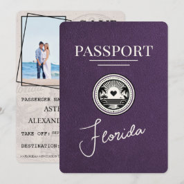 Violet Lila Florida Passport Save the Date