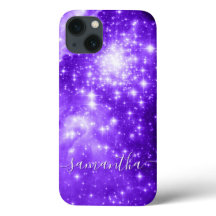 Violet Lila Funkelnd Sterne Celestial Foto