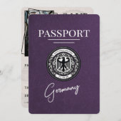 Violet Lila Germany Pass Save the Date (Vorne/Hinten)