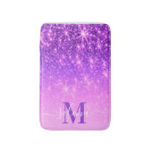 Violet Lila Glitzer Badematte (Vorderseite Vertikal)