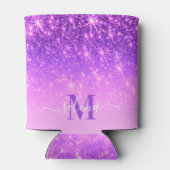 Violet Lila Glitzer Dosenkühler (Rückseite)