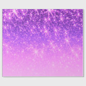 Violet Lila Glitzer Geschenkpapier (Flach)