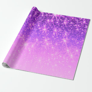 Violet Lila Glitzer Geschenkpapier