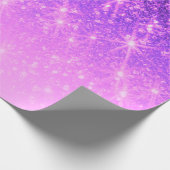 Violet Lila Glitzer Geschenkpapier (Ecke)