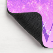 Violet Lila Glitzer Mousepad (Ecke)