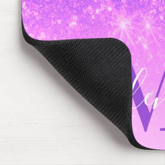 Violet Lila Glitzer Mousepad (Ecke)