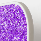Violet Lila Glitzer Ombre Name Pickleball Schläger (Linke Seite)