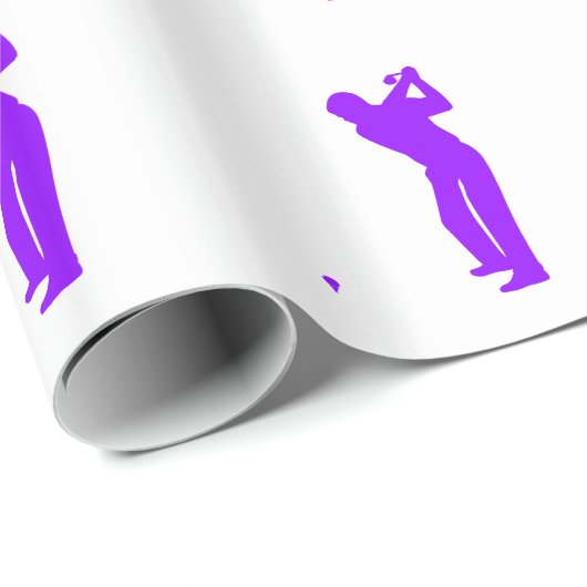 Violet Lila Golf Geschenkpapier (Rolleneckpunkt)