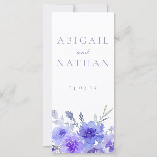 Violet Lila Hochzeitsfeier (Vorderseite)