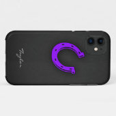 Violet Lila Horse Case-Mate iPhone Hülle (Rückseite (Horizontal))