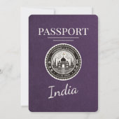 Violet Lila India Pass Einladung zur Hochzeit (Rückseite)