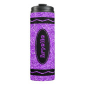Violet Lila Individuelle Name Glitzer Crayon Tumbl Thermosbecher (Vorderseite)