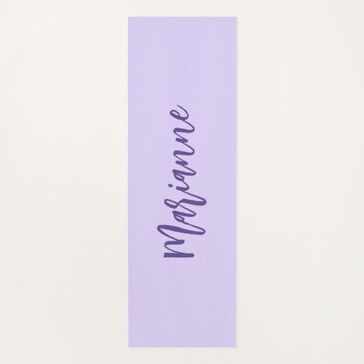 Violet-lila-individuelle Name-Skript Yogamatte (Vorderseite)