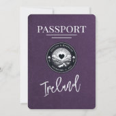 Violet Lila Ireland Pass Einladung zur Hochzeit (Rückseite)
